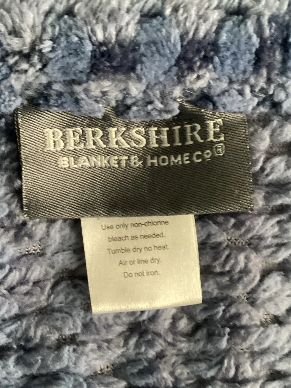 Berkshire Blue Textured Velvet Loft Blanket